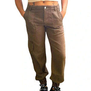 GUESS Cargo Joggers,  Size 4, Baggy, Streetwear, Y2K, Khaki Industrial